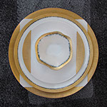 Dinnerware with 22k gold